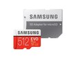 Samsung microSD Card Evo Plus 512 GB, Mi hinta ja tiedot | Kameran muistikortit | hobbyhall.fi