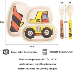 Lasten lautasetti bambusta taaperoiden lautaset astiasto astiasto Vauvan ruokinta roisketiivis jaettu hinta ja tiedot | Keittiökalusteiden lisätarvikkeet | hobbyhall.fi