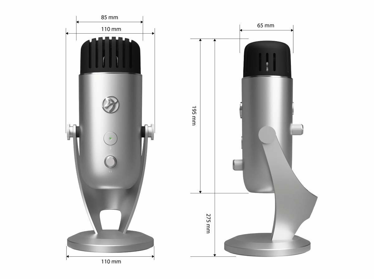 AROZZI COLONNA MICROPHONE - GOLD hinta ja tiedot | Mikrofonit | hobbyhall.fi