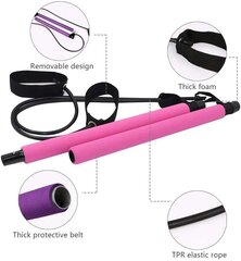 Kannettava Pilates Bar Kit Resistance Band Yoga Pilates Stick hinta ja tiedot | Vastusnauhat | hobbyhall.fi