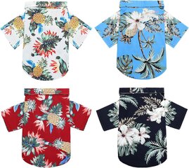 Pieces Summer Lemmikkipaidat Hawaii Style Floral Dog T-paita Hawaiian Puppy T-Paidat Hengittävä hinta ja tiedot | Lintulaudat ja lintuhäkit | hobbyhall.fi