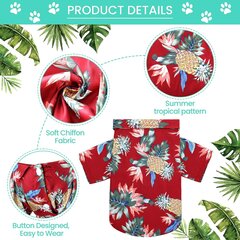 Pieces Summer Lemmikkipaidat Hawaii Style Floral Dog T-paita Hawaiian Puppy T-Paidat Hengittävä hinta ja tiedot | Lintulaudat ja lintuhäkit | hobbyhall.fi