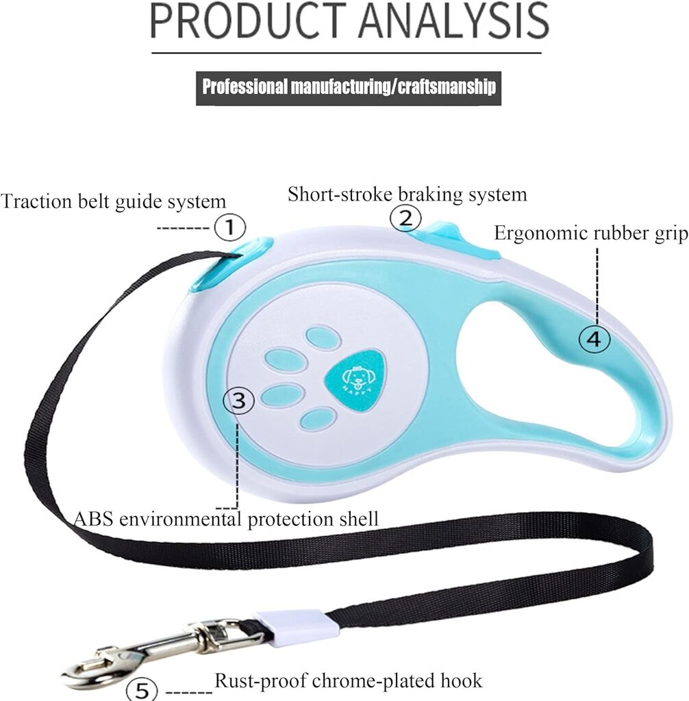 Sisäänvedettävä koiranhihna, pidennettävä 5 m jatkettava koiran hihna, jossa napinkatko, lukitusjärjestelmä, liukueste hinta ja tiedot | Lintulaudat ja lintuhäkit | hobbyhall.fi