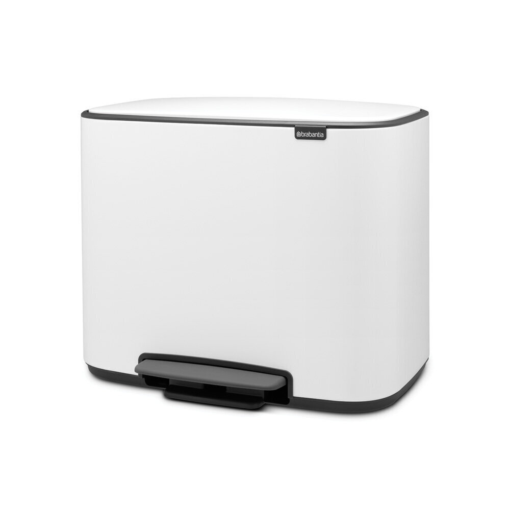 Brabantia Bo Poljinroska-astia 11 + 23L, White hinta ja tiedot | Roska-astiat | hobbyhall.fi