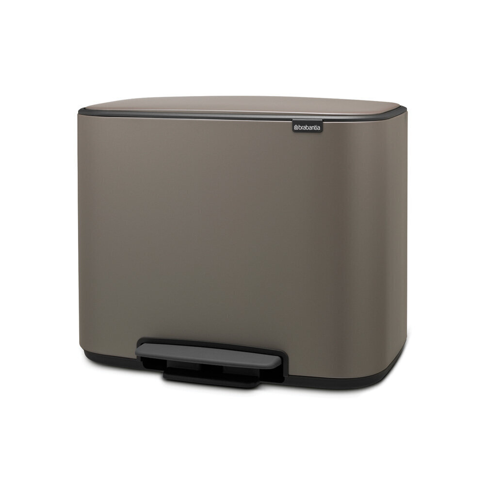 Brabantia Bo Poljinroska-astia 3 x 11L, Platinum hinta ja tiedot | Roska-astiat | hobbyhall.fi