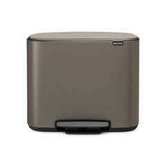 Brabantia Bo Poljinroska-astia 3 x 11L, Platinum hinta ja tiedot | Roska-astiat | hobbyhall.fi