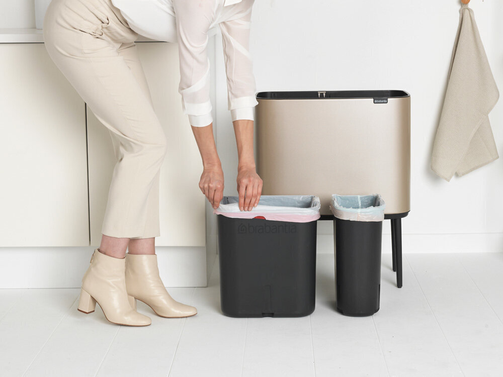 Brabantia Bo Touch Bin roska-astia 11 + 23 L, Champagne hinta ja tiedot | Roska-astiat | hobbyhall.fi