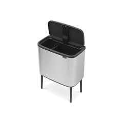 Brabantia Bo Touch Bin roska-astia 11 + 23L, Matt Steel Fingerprint Proof hinta ja tiedot | Roska-astiat | hobbyhall.fi