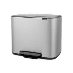 Brabantia Bo Poljinroska-astia 3 x 11L, Matt Steel Fingerprint Proof hinta ja tiedot | Roska-astiat | hobbyhall.fi