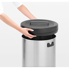 Brabantia Big Bin roska-astia 60L, Matt Steel Fingerprint Proof hinta ja tiedot | Roska-astiat | hobbyhall.fi