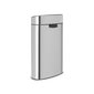 Brabantia Touch Bin New roska-astia 40L, Matt Steel hinta ja tiedot | Roska-astiat | hobbyhall.fi