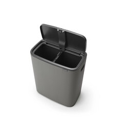 Brabantia Bo Touch Roska-astia 2 x 30L, Mineral Concrete Grey hinta ja tiedot | Roska-astiat | hobbyhall.fi