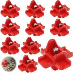 Chicken Water Drinkers muovia ja 304 ruostumatonta terästä automaattinen kananänni juoma, punainen 32,5 x 34 mm juoma-annostelija Chicken Goose Birdille 10 kappaletta hinta ja tiedot | Vesiautomaatit | hobbyhall.fi