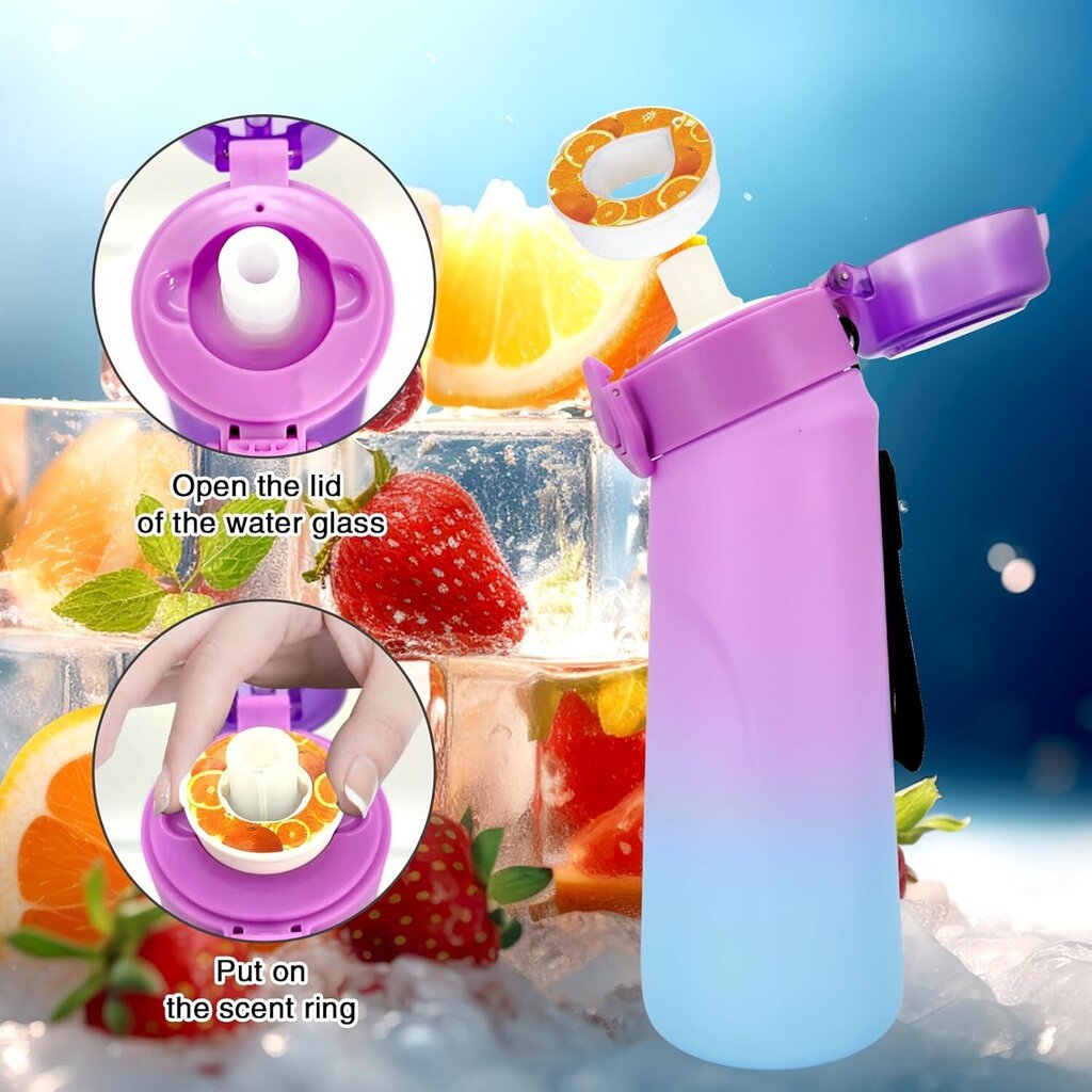 Air Water Up -pullo, 750 ml:n tuoksuvesipullo ilmaveden makutyynyllä, vuotamaton urheiluvesikuppi hinta ja tiedot | Vesiautomaatit | hobbyhall.fi