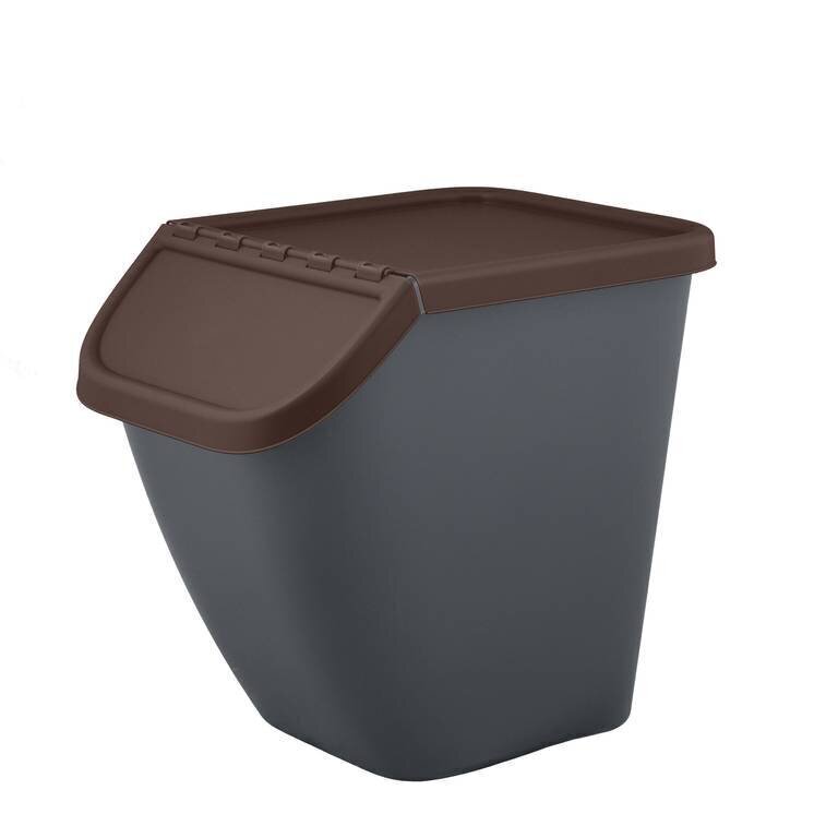 BranQ jätelajittelulaatikko Pelican, 23 l, ruskea hinta ja tiedot | Roska-astiat | hobbyhall.fi