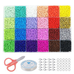 24 Pure Color Glass Millet Beads Tee-se-itse helmikoristelutarvikkeet hinta ja tiedot | Korujen valmistus ja helmikoristeet | hobbyhall.fi