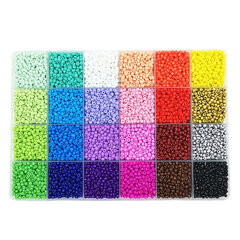 24 Pure Color Glass Millet Beads Tee-se-itse helmikoristelutarvikkeet hinta ja tiedot | Korujen valmistus ja helmikoristeet | hobbyhall.fi