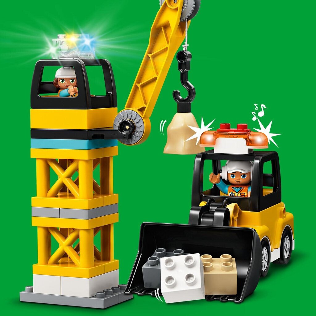 10933 LEGO® DUPLO Torninosturi ja rakennustyömaa hinta ja tiedot | LEGOT ja rakennuslelut | hobbyhall.fi