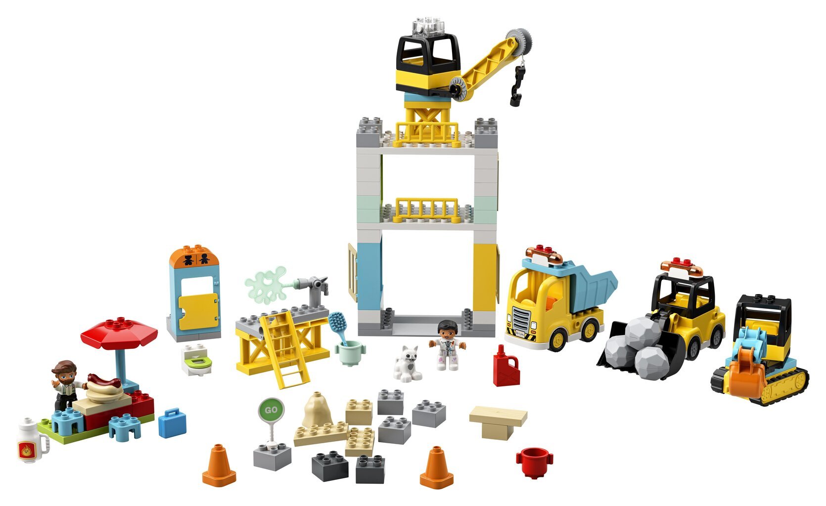 10933 LEGO® DUPLO Torninosturi ja rakennustyömaa hinta ja tiedot | LEGOT ja rakennuslelut | hobbyhall.fi