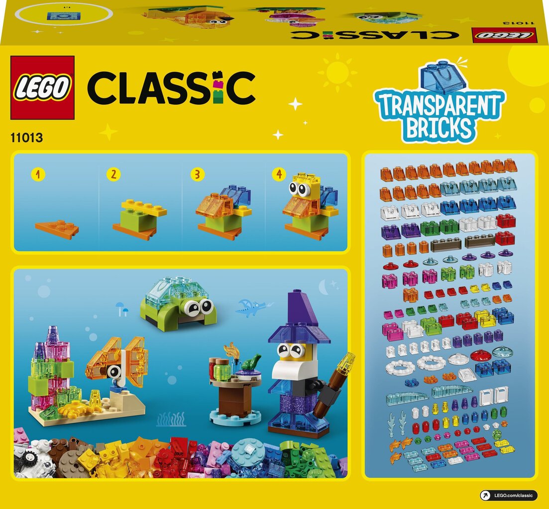11013 LEGO® Classic Luovat läpinäkyvät rakennuspalikat hinta ja tiedot | LEGOT ja rakennuslelut | hobbyhall.fi