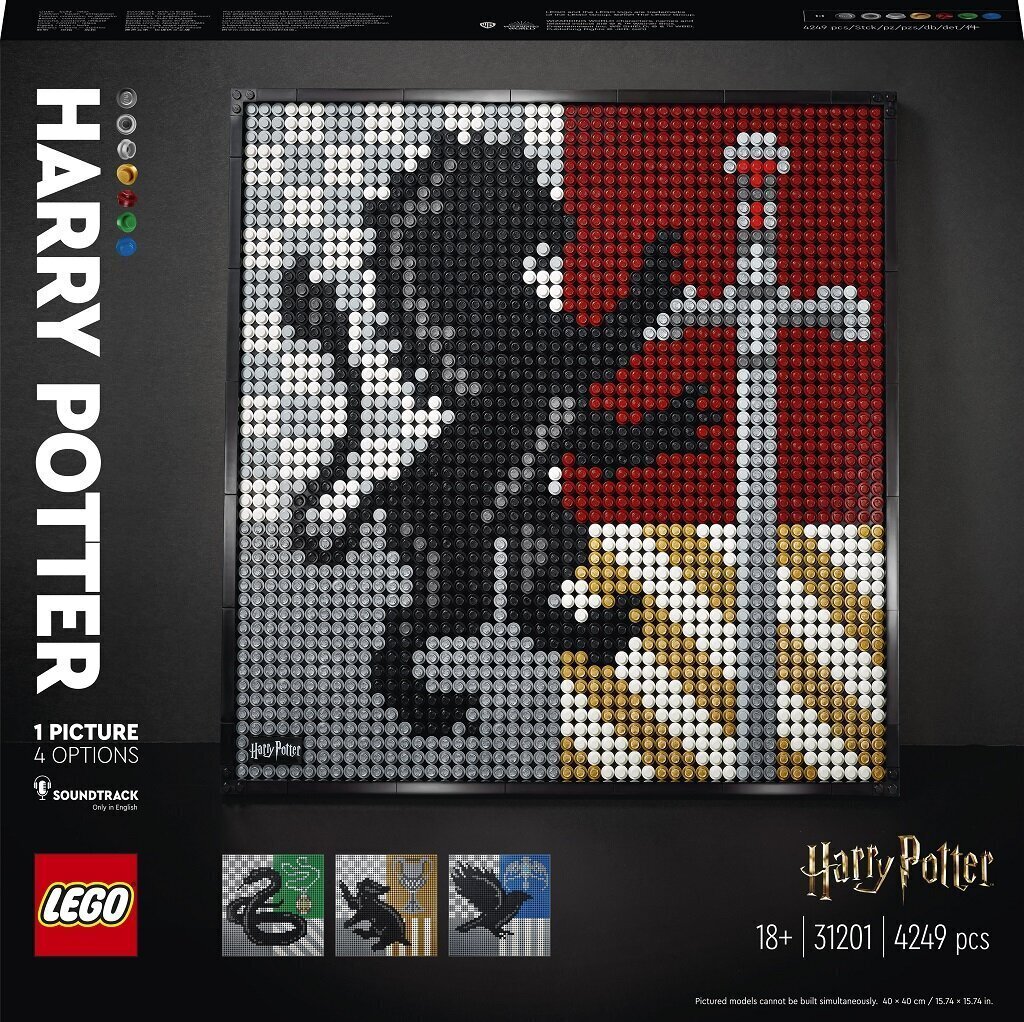 4249 LEGO® Art Harry Potter Tylypahkan vaakunat hinta ja tiedot | LEGOT ja rakennuslelut | hobbyhall.fi