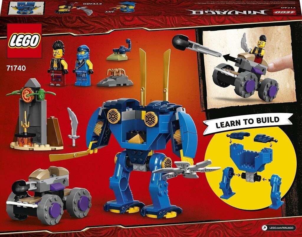 71740 LEGO® NINJAGO Jayn elektrorobotti hinta ja tiedot | LEGOT ja rakennuslelut | hobbyhall.fi