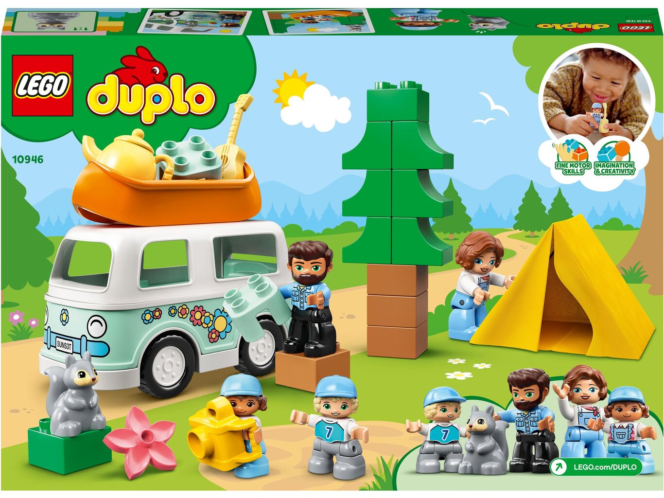 10946 LEGO® DUPLO Perheen asuntoautoseikkailu hinta ja tiedot | LEGOT ja rakennuslelut | hobbyhall.fi