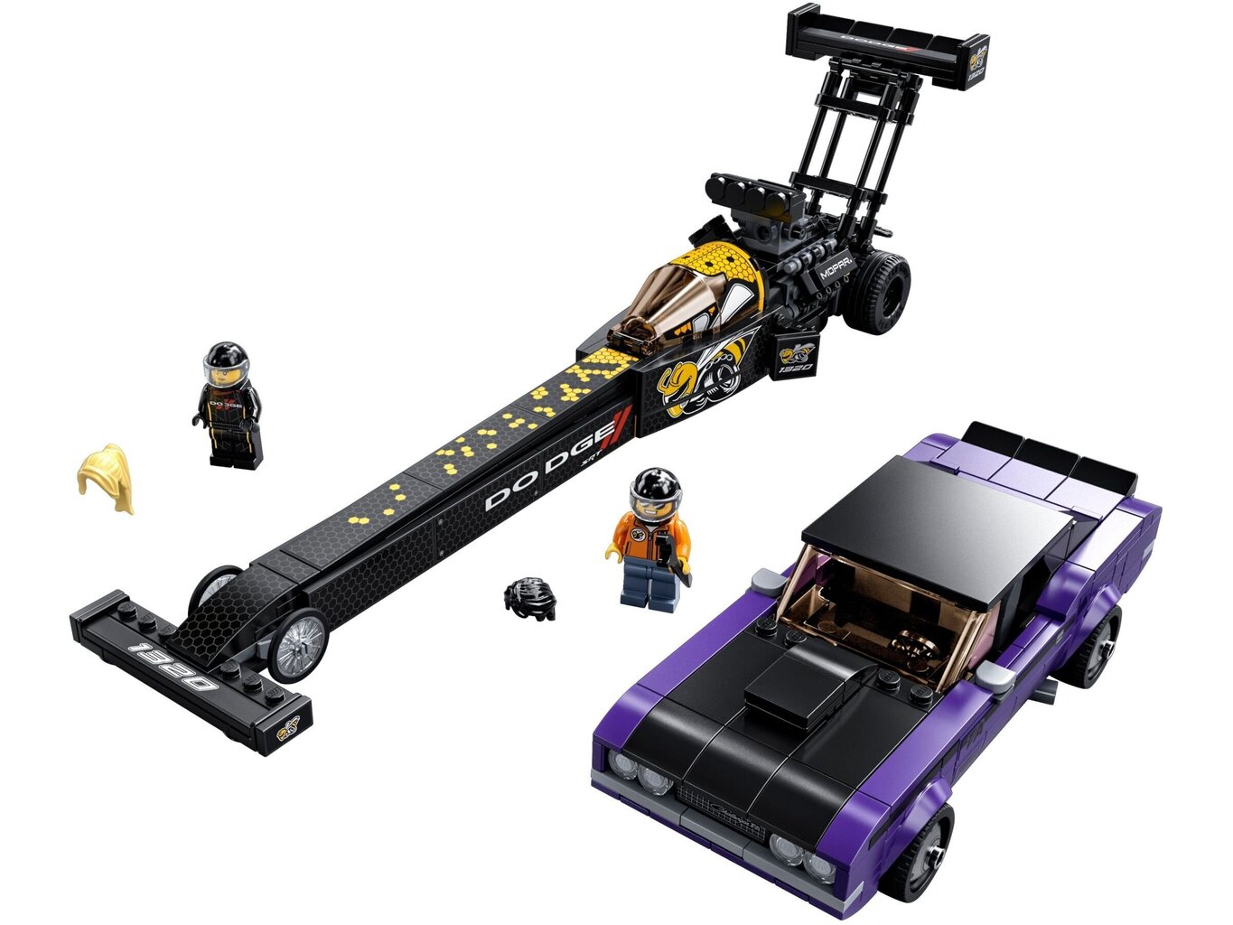 76904 LEGO® Speed Champions Mopar Dodge//SRT Top Fuel Dragster ja 1970 Dodge Challenger T/A hinta ja tiedot | LEGOT ja rakennuslelut | hobbyhall.fi