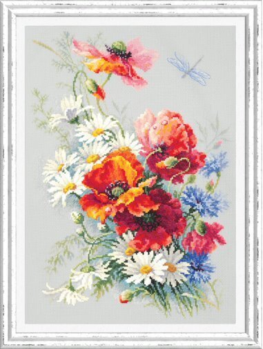 Ristipistopakkaukset Magic Needle "Poppies and Daisies" 100-061 hinta ja tiedot | Kirjontatarvikkeet | hobbyhall.fi