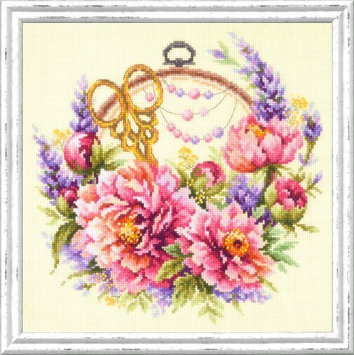 Ristipistopakkaukset Magic Needle "Peonies for Needlewoman" 100-124 hinta ja tiedot | Kirjontatarvikkeet | hobbyhall.fi