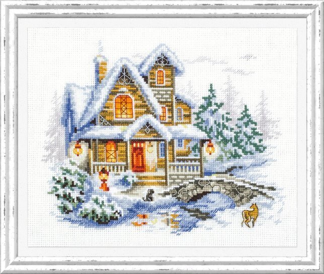 Ristipistopakkaukset Magic Needle "Winter Cottage" 110-042 hinta ja tiedot | Kirjontatarvikkeet | hobbyhall.fi