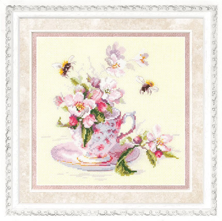 Ristipistopakkaukset Magic Needle "Cup and Apple Blossom" 120-041 hinta ja tiedot | Kirjontatarvikkeet | hobbyhall.fi