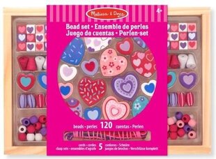 Puiset helmikorusetti MELISSA & DOUG Suloisia sydämiä. hinta ja tiedot | Korujen valmistus ja helmikoristeet | hobbyhall.fi