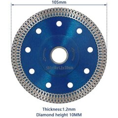 105 x 20 x 10 mm timanttileikkuulevy pyörösahahiomakoneeseen hinta ja tiedot | Sahat ja sirkkelit | hobbyhall.fi