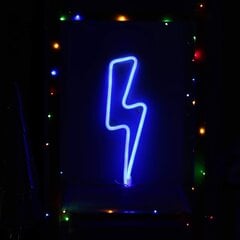 Neon Night Light Blue Lightning Bolt -akku ja USB-virtalähde hinta ja tiedot | Sahat ja sirkkelit | hobbyhall.fi