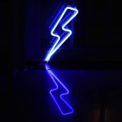 Neon Night Light Blue Lightning Bolt -akku ja USB-virtalähde hinta ja tiedot | Sahat ja sirkkelit | hobbyhall.fi