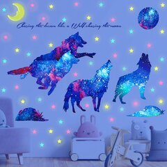 Luova Starry Sky Wolf seinätarra, Glow In The Dark Moon & Stars hinta ja tiedot | Sahat ja sirkkelit | hobbyhall.fi