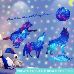 Luova Starry Sky Wolf seinätarra, Glow In The Dark Moon & Stars hinta ja tiedot | Sahat ja sirkkelit | hobbyhall.fi