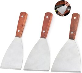 BBQ Spatula Flat Spatula Puinen kahva ruostumattomasta teräksestä valmistettu lasta hinta ja tiedot | Uunivuoat ja leivontavälineet | hobbyhall.fi