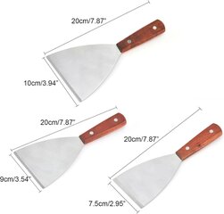 BBQ Spatula Flat Spatula Puinen kahva ruostumattomasta teräksestä valmistettu lasta hinta ja tiedot | Uunivuoat ja leivontavälineet | hobbyhall.fi