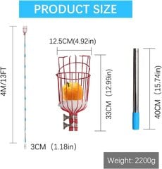 Irrotettava hedelmänpoimija, 10 osaa, 4 metriä alumiinia, ultrakevyt hinta ja tiedot | Puutarhatyökalut | hobbyhall.fi