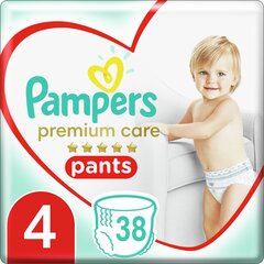 Housuvaipat PAMPERS Premium Housut, Value Pack, 4 kokoa, 38 kpl hinta ja tiedot | Vaipat | hobbyhall.fi