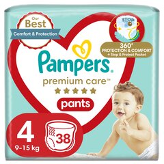 Housuvaipat PAMPERS Premium Housut, Value Pack, 4 kokoa, 38 kpl hinta ja tiedot | Vaipat | hobbyhall.fi