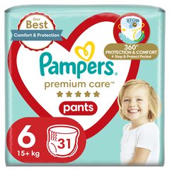 Housuvaipat PAMPERS Premium Housut, Value Pack, 6 kokoa, 31 kpl hinta ja tiedot | Vaipat | hobbyhall.fi