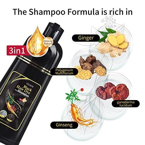 100 ml Natural Herbal Instant Black Hair Dye Shampoo White H:lle hinta ja tiedot | Shampoot | hobbyhall.fi