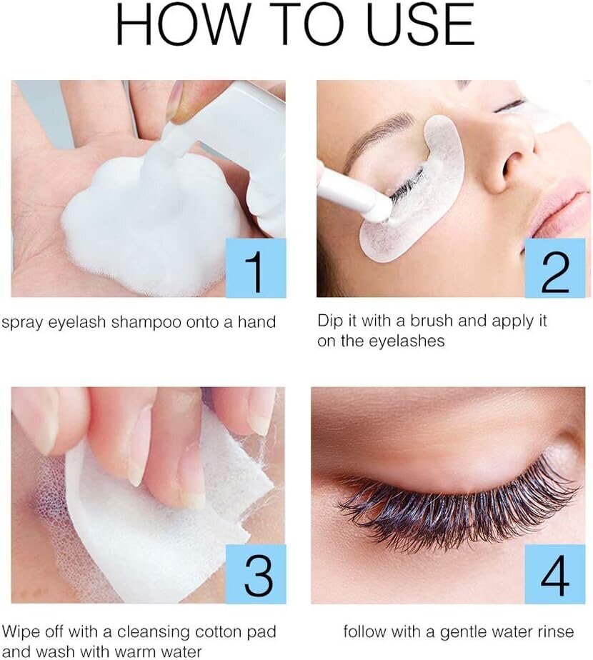 EYELASH EXTENSION FOAMING SHAMPOO FOAM CLEANSER LASH SHAMPOO hinta ja tiedot | Shampoot | hobbyhall.fi