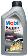 Puolisynteettinen moottoriöljy MOBIL Super 2000x1 10W-40, 1l hinta ja tiedot | Mobil Autotuotteet | hobbyhall.fi