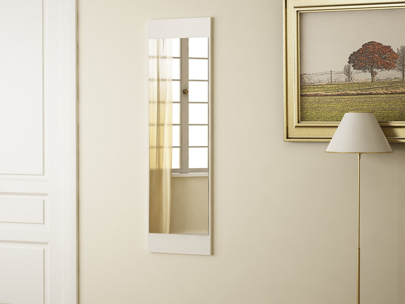 Kalune Design 3301, valkoinen peili hinta ja tiedot | Peilit | hobbyhall.fi