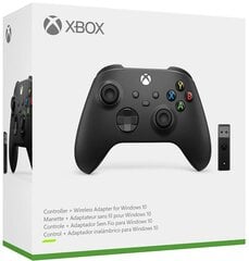 Microsoft Xbox -langaton ohjain + Wireless Adapter for Windows, peliohjainpaketti, musta hinta ja tiedot | Ohjaimet ja lisätarvikkeet | hobbyhall.fi