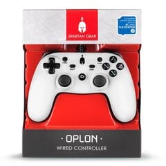 Spartan Gear - Langallinen Oplon-ohjain (yhteensopiva PC:n ja Playstation 3:n kanssa) (väri: valkoinen) hinta ja tiedot | Ohjaimet ja lisätarvikkeet | hobbyhall.fi